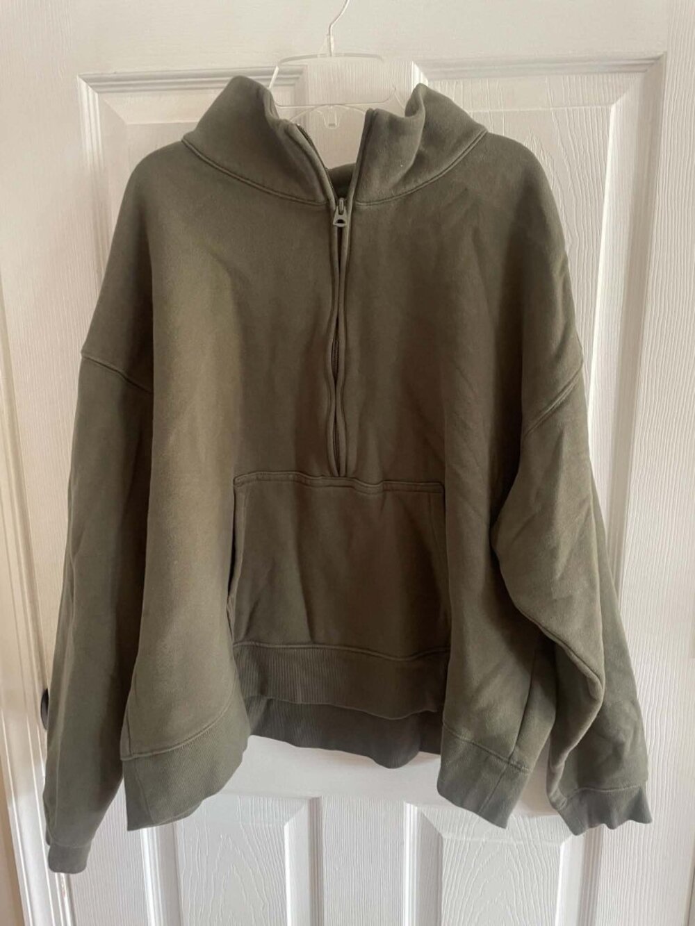 Land's End Women's 1/2 zip Sweatshirt Green 1X Very Good